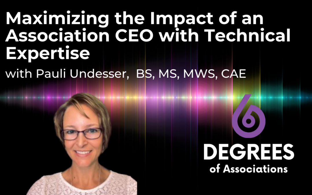 Maximizing the Impact of an Association CEO with Technical Expertise